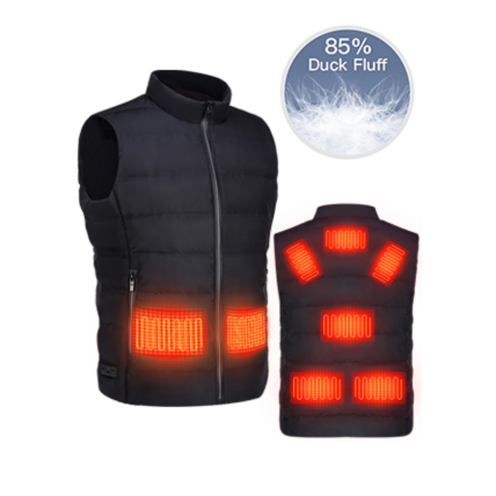 Heated Vest for Women Men,USB, Black, power bank￼not included